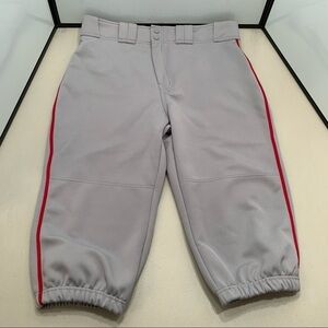 Easton Pants Adult Size XL Gray Red Stripe Baseball Pro + Knickers Men